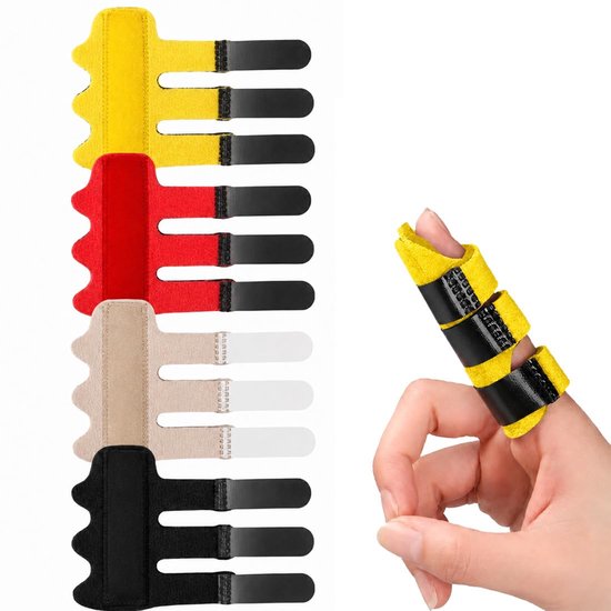 4 stuks verstelbare vingerspalken ter verlichting van pijn bij tendinitis, artritis, verstuikingen en sportblessures, uniseks ondersteuning voor alle vingers