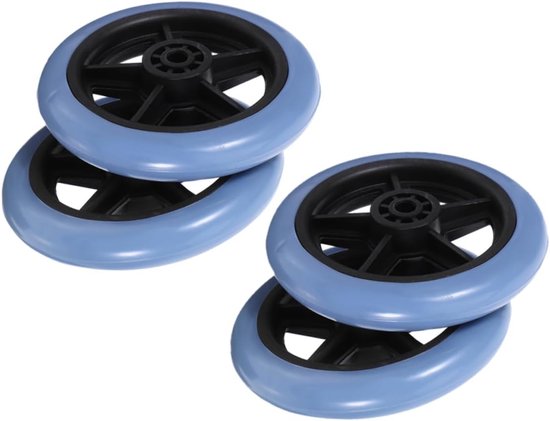 4 Stuks Walkerwiel vervoer rolstoelen voorwiel vervanging elektrische wielen vervangen montage van rolstoelwielen universele loopwielen pvc+metaal