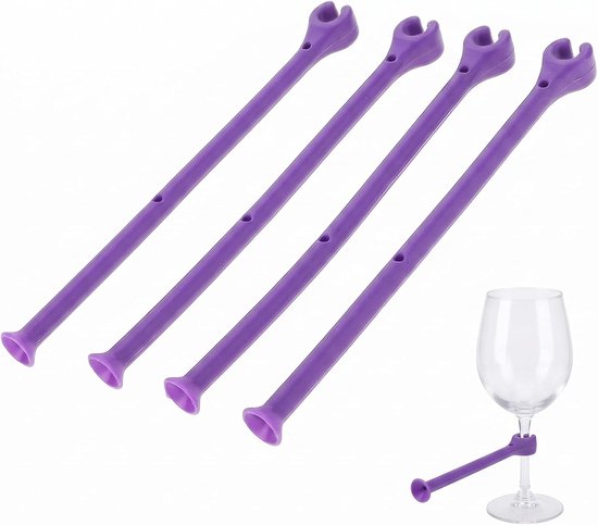 4 stuks wijnglashouders voor vaatwasser, flexibele en verstelbare siliconen glashouder, glasbescherming voor de vaatwasser, universele keukenaccessoires, paars