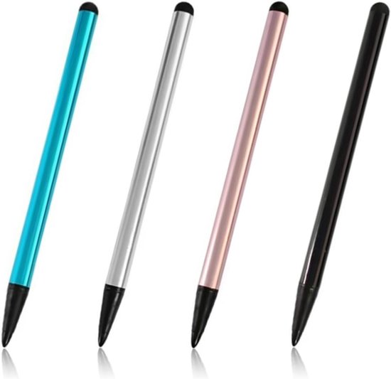 4 x universele touchscreen-pennen voor iPhone, iPad, Samsung Galaxy, Surface, Huawei, Lenovo enz.