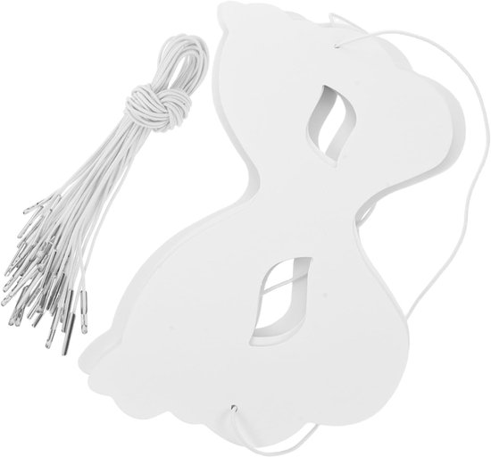 40 Stuks Witte Papieren Kindermaskers Half Gezicht Beschilderbaar Duurzaam Stevig voor Creatieve Carnaval- Verkleedfeestjes
