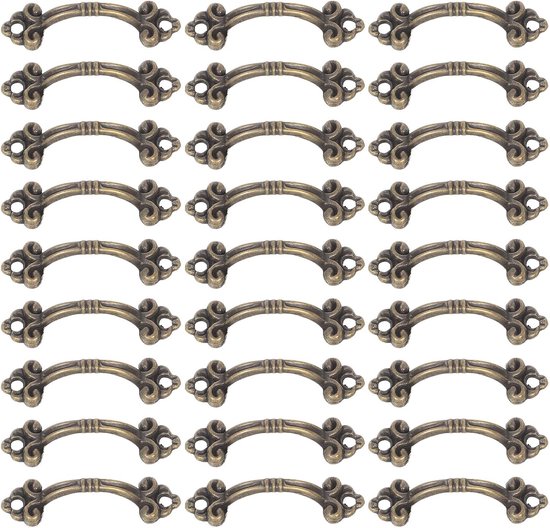 48 Stuks Delige Vintage Metalen Ladeknoppen Retro Mini Handgrepen voor Sieradendoos Compacte Kastknoppen van Legering met Eenvoudige Montage Klassieke Uitstraling