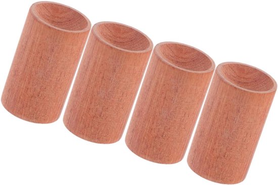 4stuks Mini Cylinder Houten Basis Diffuser Pedestals Aromatherapie Pillars Houder Voor Essentiële Olie Diffuser Thuis Kantoor Slaapkamer Bruin