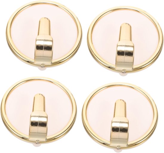 4stuks Ronde Zelfklevende Wandhaken Voor Sleutels Kleding Hoeden Makkelijk Te Plakken Geen Boren Nodig Voor Badkamer Keuken Decor
