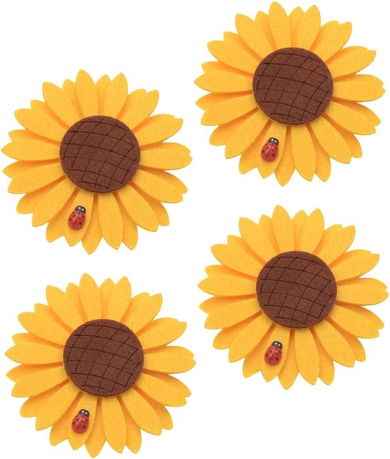 4stuks Zonnebloem Gordijn Klemmen Stevige Katoenen Gordijnbinders Makkelijk Te Gebruik Modern Ontwerp Voor Huishoudelijke Decoratie Elegante Raamdecoratie