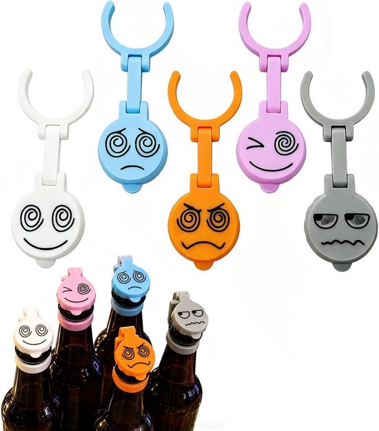 5 stuks bierflessendop, bierflessendop, flessendeksel voor bierflessen, outdoor drinkaccessoires, herbruikbare bierhelm voor bierflessen, grappige biergadget voor outdoorfeesten