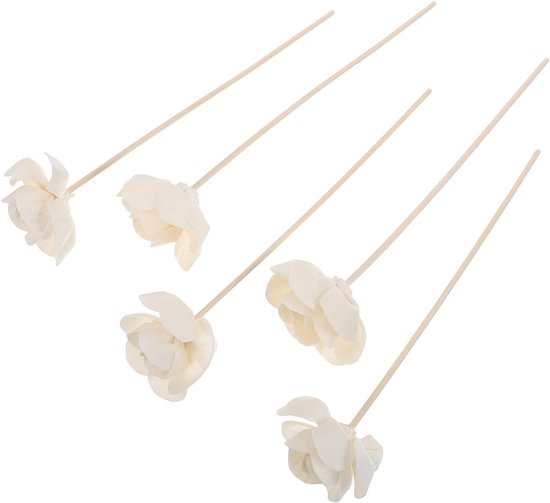 5 Stuks Delige Aromatherapie Diffuser Stokjes met Natuurlijke Camellia Geur Duurzame Plantenmaterialen Geschikt voor Olieverspreiders Smalle Vazen voor Huis Kantoor Frisse