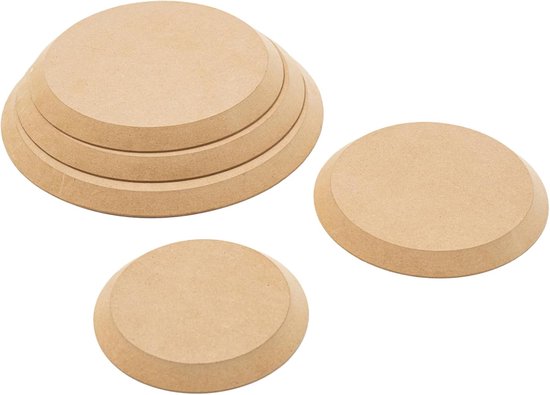 5 Stuks Delige Keramische Pottenbakvorm Houten Kleimallen voor Nauwkeurige Modellering Stapelbare Ronde Keramiekvormen voor Handmatig Opbouwen van Borden Keramische Kunstwerken