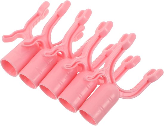 5 Stuks Delige Vervangende Plastic Y- voor Wasstok Eenvoudig Te Installeren Haak voor Kledingrekken Oppervlak voor Veilig Gebruik Geschikt voor Wasruimte Kledingkast Roze