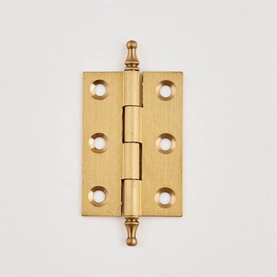 5 stuks geborsteld messing decoratieve kast kastdeur butt scharnieren goud (maat: 75 mm)