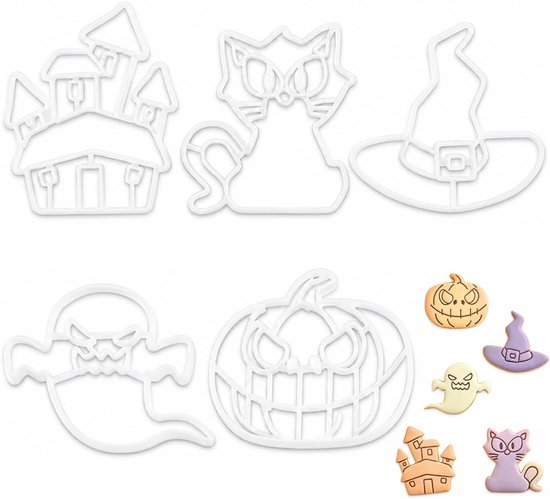 5 stuks Halloween-koekjesvormpjes
