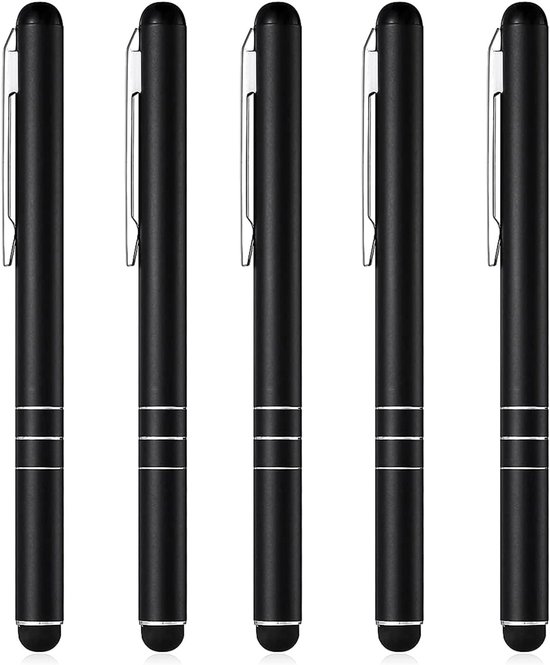 5 stuks i-Pad pen stylus pen i-pad pen voor iPhone Samsung Galaxy Xiaomi Redmi Google Pixel Motorola Nothing Phone Tabletten en alle touchscreen, zwart