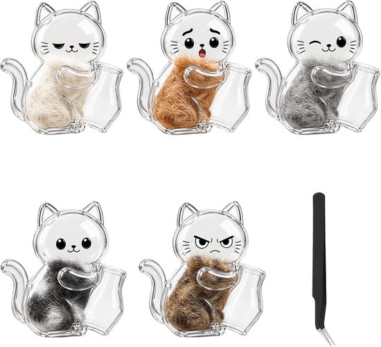 5 stuks magnetische houders voor kattenhaar, opslag van haartjes