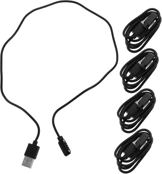 5 Stuks Magnetische Oplader Kabel Snelle USB Laadkabel voor Smartwatch Smartband Universele Magnetische Data Kabel voor Thuis Kantoor Reizen