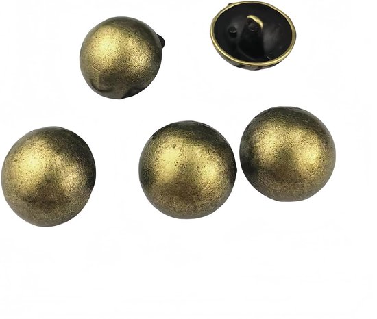 5 stuks metalen schacht knopen met één gat voor DIY blazer jassen kleding decoratie naaien knutselen