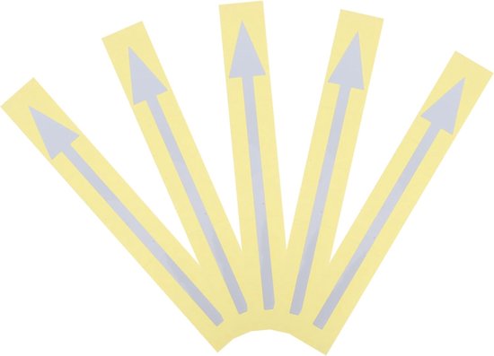 5 Stuks Reflecterende Richtingspijlen, Zelfklevende, Verwijderbare Brievenbusstickers, Waterdichte Muurmarkeringsborden, Grote Navigatiepijlen Voor Buiten.