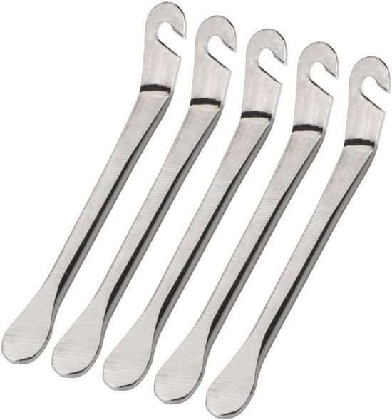 5 Stuks Roestvrijstalen Fiets Bandenlichter Fiets Hefbomen Band Lepel IJzer Wissel Gereedschap Band Breekijzer Crowbar Set Voor Reparatie Fiets Binnenband