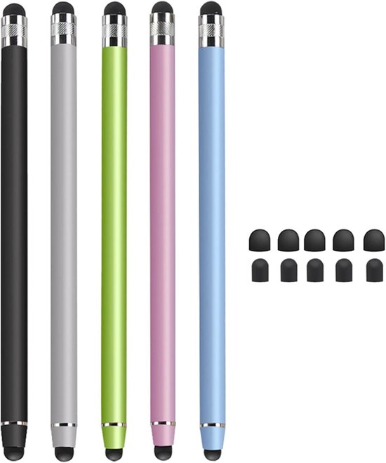 5 stuks styluspennen, universele capacitieve touchscreen-pennen, siliconen tip pennen voor touchscreen-apparaten, voor Pad Pro/Telefoon/Galaxy en alle universele aanraakapparaten