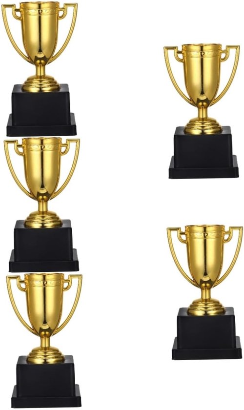 5 Stuks Trofee Trofeeën Speltrofeeën Winnende Prijzen Plastic Trofeeën Concurrentietrofeeën Kleine Trofeeën Voor Beloningen Onderscheiding Plastic Trofeeën Herbruikbaar YARNOW