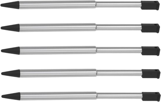 5 stuks uitschuifbare metalen stylus compatibel met Nintendo 3Ds