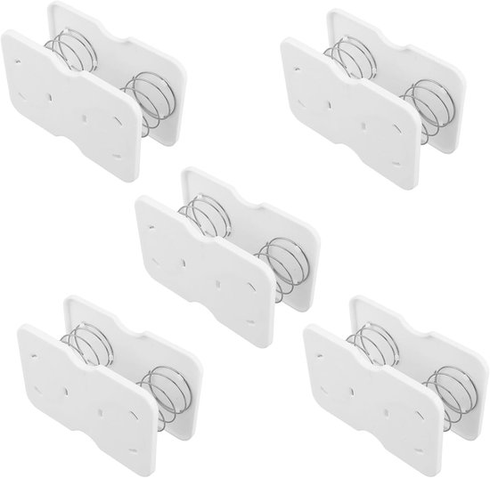 5 Stuks Witte Tissuebox Veerhouders met Dubbele Veer Automatische Lift Ondersteuning voor Papieren Handdoekdispensers Geschikt voor Thuis Kantoor Keuken Eettafel