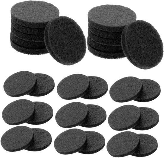 50 Stuks Aromatherapie Katoenen Navulpads voor Diffuser Hanger Zwart Absorberend Draagbaar voor Essentiële Oliën Geschikt voor Persoonlijk Gebruik Cadeaus