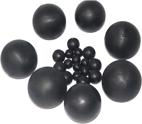 50 stuks diameter 1/2/2,5/3/3,5/4/4,5/5/5,5/6/6,5~30 mm massief rubberen bal zwarte ronde slijtvaste terugslagklep(20mm)