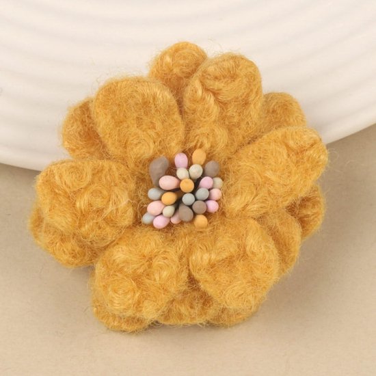 50 stuks kleine kunstmatige bloemhoofden bruiloft woondecoratie accessoires 4 cm bloemhoofden esthetische faux bloemen decor ambachten, geel
