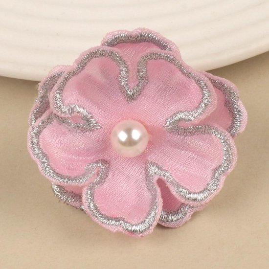 50 stuks kunstmatige bloemhoofden bruiloft woondecoratie accessoires 4,5 cm kleine parel bloemhoofden esthetische faux bloemen decor ambachten, roze