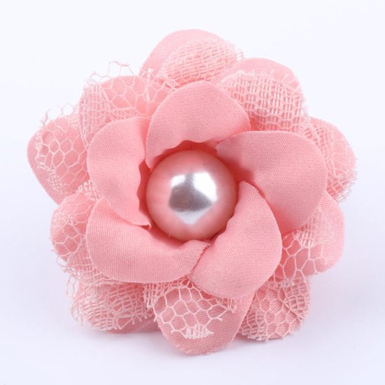 50 stuks kunstmatige bloemhoofden bruiloft woondecoratie accessoires 5,5 cm parel bloemhoofden esthetische faux bloemen decor ambachten, roze