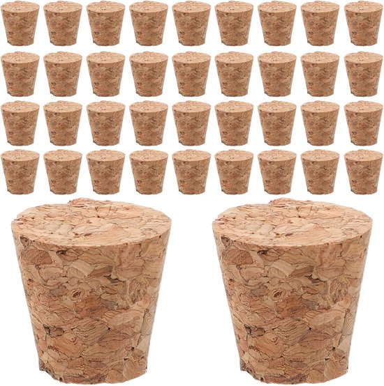 50 Stuks Kurken Aromatherapie Flessenstop Wijnstopper Wijnkurk Vervangingen Zachte Houten Stoppers Taps Toelopende Stoppers Bierfleskurken Stop Vervanging Wijnkurk