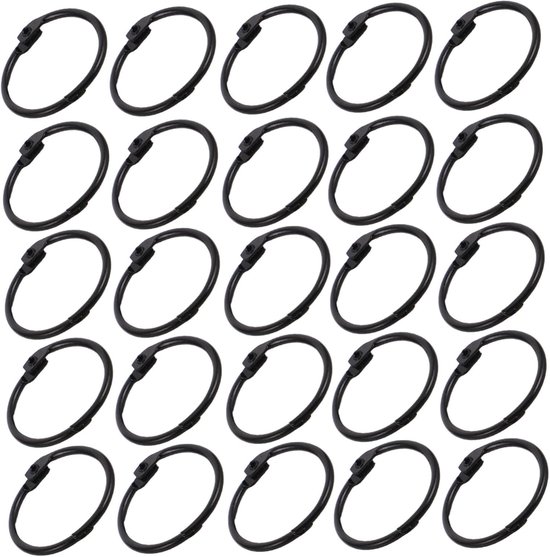 50 Stuks Metalen Losse Bladen Ringen Stevige Boekbindring Clips voor Ordenen Flashcards Notities Flexibel Bindmateriaal voor Thuis Kantoorgebruik