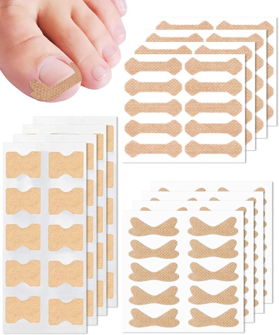 50 stuks set voor het corrigeren van ingegroeide teennagels - pijnloze gladmakingsstrips voor teennagels met teennagellifter - eenvoudige gereedschapsset voor ingegroeide teennagels