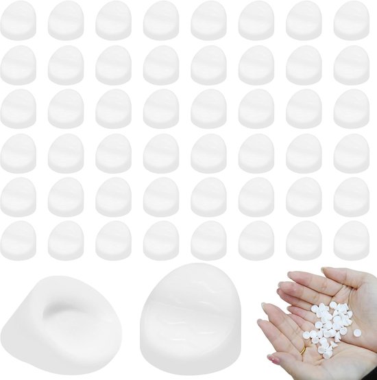 50 stuks toegangsdeurpluggen, 5/16 inch schroefgatpluggen voor ODL/Western Reflection deurkozijnen, 1/4 inch witte siliconen, eenvoudig te bevestigen doppen voor een nette afwerking Wit
