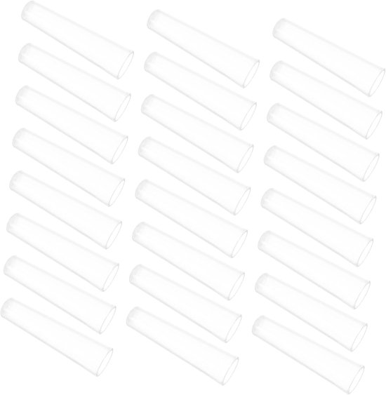 50 Stuks Transparante Plastic Potloodhoezen Duurzame Penpuntbeschermers Potloodverlengers voor Studenten Leraren Comfortabel Breukbestendig voor Lange Gebruiksduur
