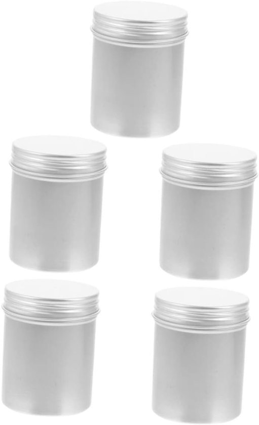5stuks Aluminium Tea Canister Multifunctionele Opslagdozen Voor Haarwax Thee Vochtbestendige Droog Bewaaroplossing Voor Huishoudelijk Gebruik Koffiehuizen