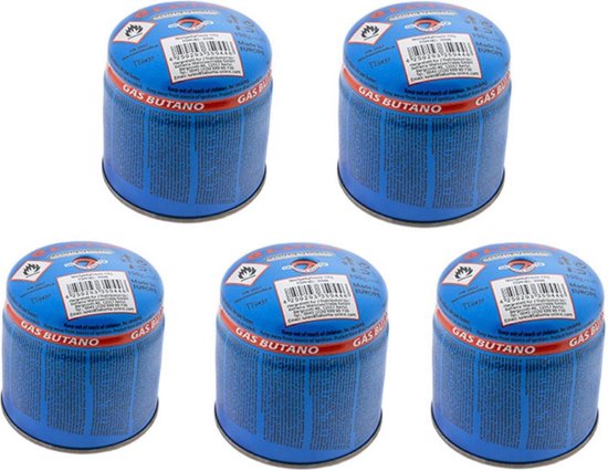 5x 360ML/190gram butane – propaan gasbus 6.7oz gaspatroon butaangas gasfles priktank camping gasvulling voor kooktoestel of bbq van Bluemorpho