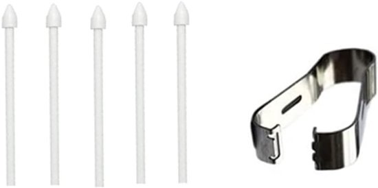 5X S Pen-tips voor Galaxy Tab S9 / Tab S9+ S9 Plus/Tab S9 Ultra/Tab S9 FE Tablet Stylus S invoerpen Penpunten met gereedschap Vervangende punten 5 White