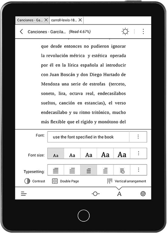 6-inch e-reader, helder scherm met 300 DPI, 4+64GB opslagruimte, ingebouwde leesverlichting, inclusief beschermhoes.