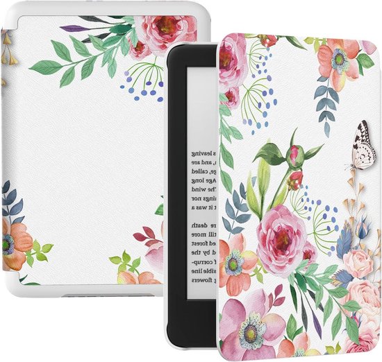 6" Light Shell Cover with Auto Wake-Sleep for Kindle 11 2022 E-Reader Fragrant Flowers, Protective Case van MightySkins