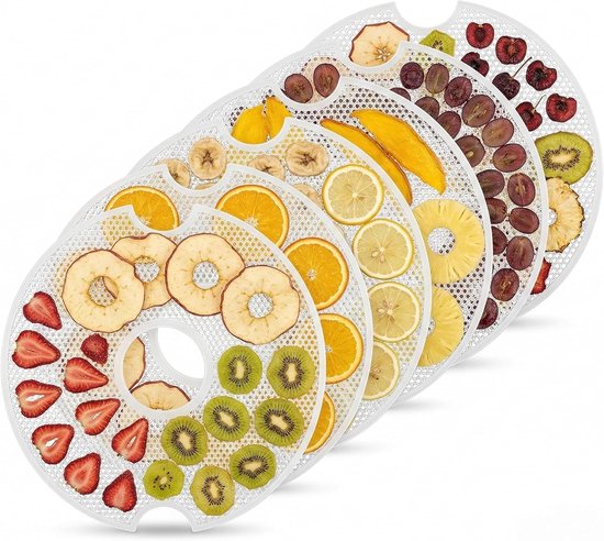 6 stuks 11.6 inch Premium Ronde Dehydrator Vellen Herbruikbare non-stick Voedsel Dehydrator Machine Mesh Screen voor fruit droger