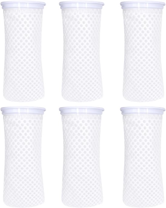 6 stuks 4 inch 150 micron honingraat filtersokken, marine aquarium filtersokken 3D honingraat ontwerp, anti-overloop filtersok voor zoutwater aquarium gebruik in zoetwater zout water aquarium