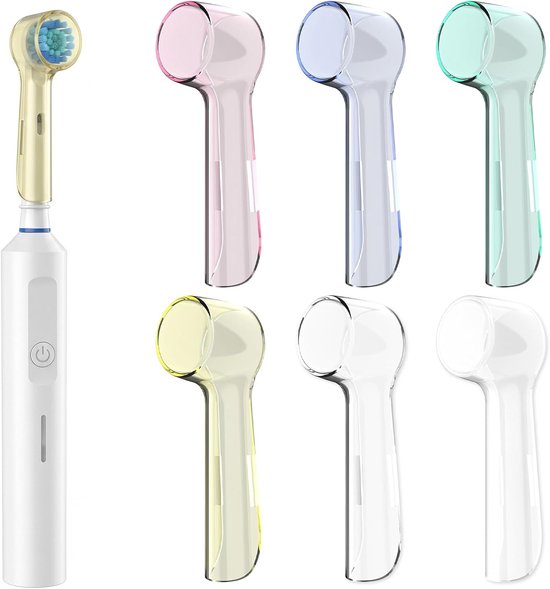 6 stuks afdekking voor elektrische tandenborstelkop, compatibel met Oral b & iO elektrische tandenborstelkop, meerkleurig