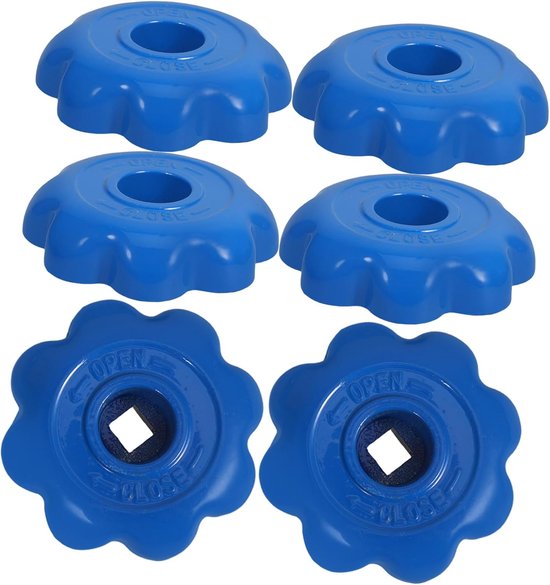 6 Stuks Aluminium Handwiel voor Gasfles Antislip Ventielknop met Robuuste Constructie Geschikt voor Strakke Ruimtes Onderhoud in Werkplaats Industrieële Toepassingen