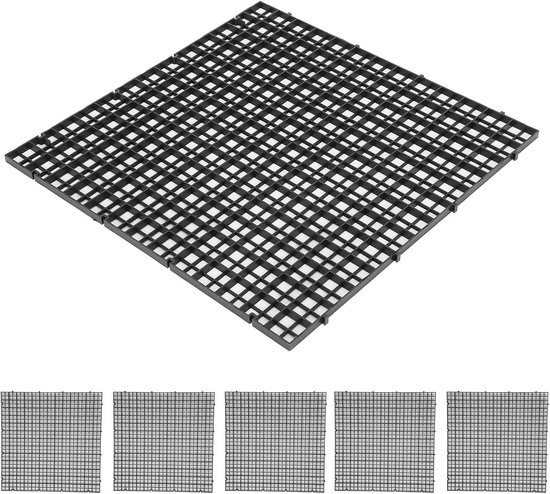 6 stuks Aquarium Fish Tank Divider Isolatie Boord Bodem Filter Rooster Plaat Verdelers Krat Snijden Splicing voor Gemengde Fok ...(black)