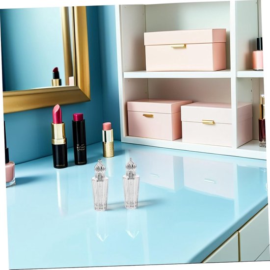 6 Stuks Aromatherapie Rollerflesjes met Zilver Electroplated Dop Refillbare Glasflesjes met Arabisch Gegraveerd Ontwerp voor Essentiële Oliën Parfum Compact Draagbaar