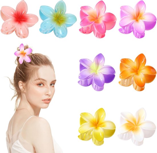 6 stuks bloemen haarclips groot 8 cm haarspelden dames voor dik haar dun haar antislip haarclips haarstyling-accessoires voor vrouwen meisjes