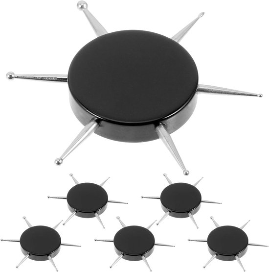 6 Stuks Delige Dotting Pennen met Roterende Schijf voor Nauwkeurig Nagelontwerp voor Gelpolijstekening Embossing Manicure Thuis Salon Inclusief Opbergdoos voor Onderweg
