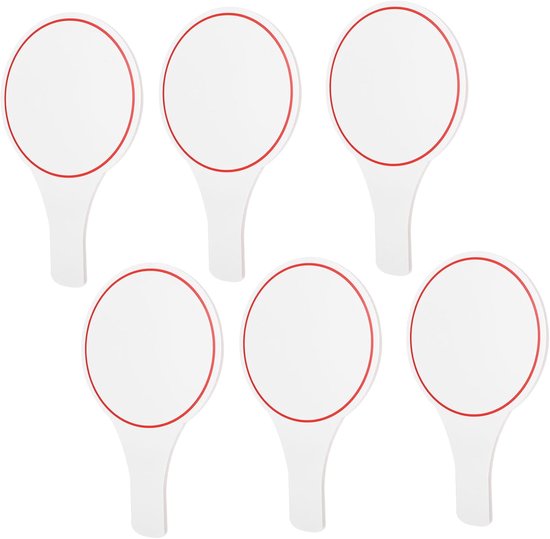6 Stuks Delige Foam Scoreborden Wit Enkelzijdig Schrijfbaar Bord Duurzaam voor Spellen Stemmen Jurybeoordeling Eenvoudig Schoon Te Maken Herbruikbaar