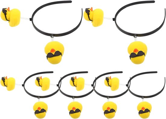 6 Stuks Delige Gele Eenden Haarbanden met Cartoon Design Waterbestendig Soepel Afgewerkt Passend voor Vrouwen Meisjes voor Zomerse Zwembadfeestjes Make-up Gebruik